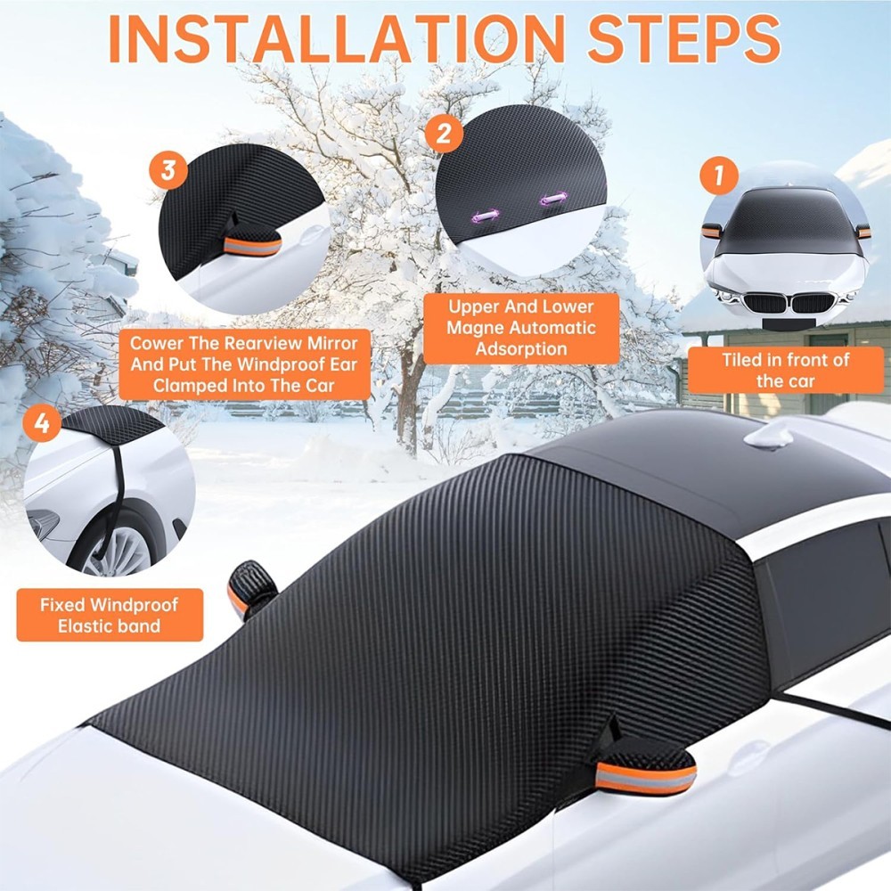 Car Windshield Cover Heavy Duty Windscreen Winter Frost Ice Snow Dust Protector — image 12