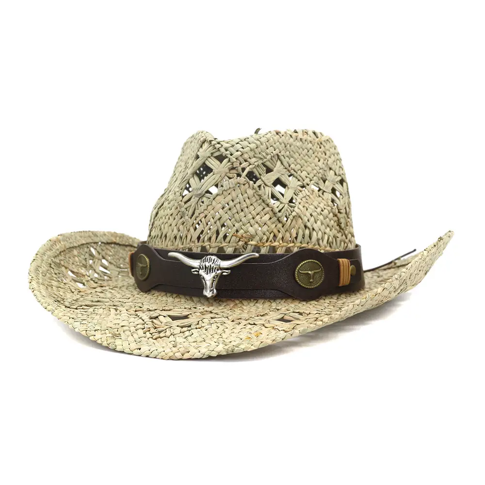 Ladies Fashion Hand Knitted Western Cowboy Hat