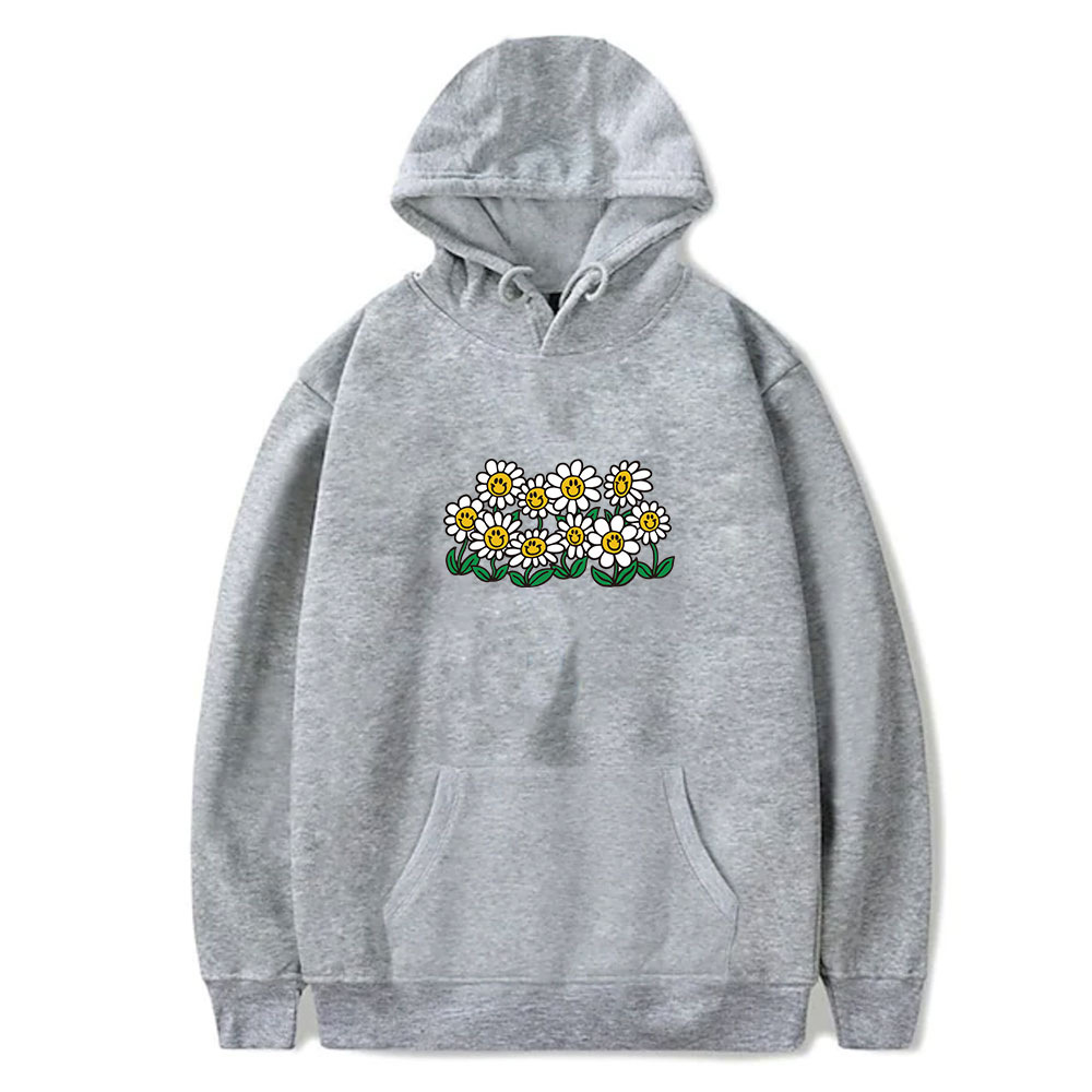 Digital Printed Long-sleeve Hoodie Daisy In The Winter