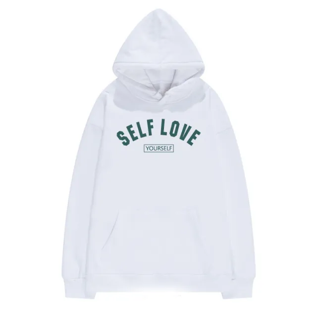 Women's Simple Solid Color Hooded Sweater White - Shop at LoveMi