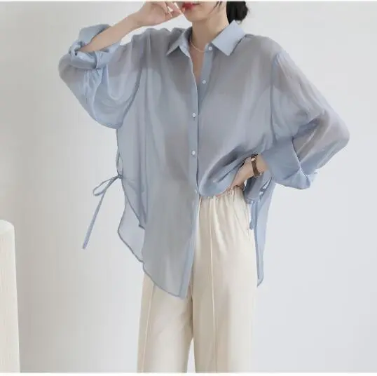 Overlay With Fairy Chiffon Top Shirt Blue - Shop at LoveMi