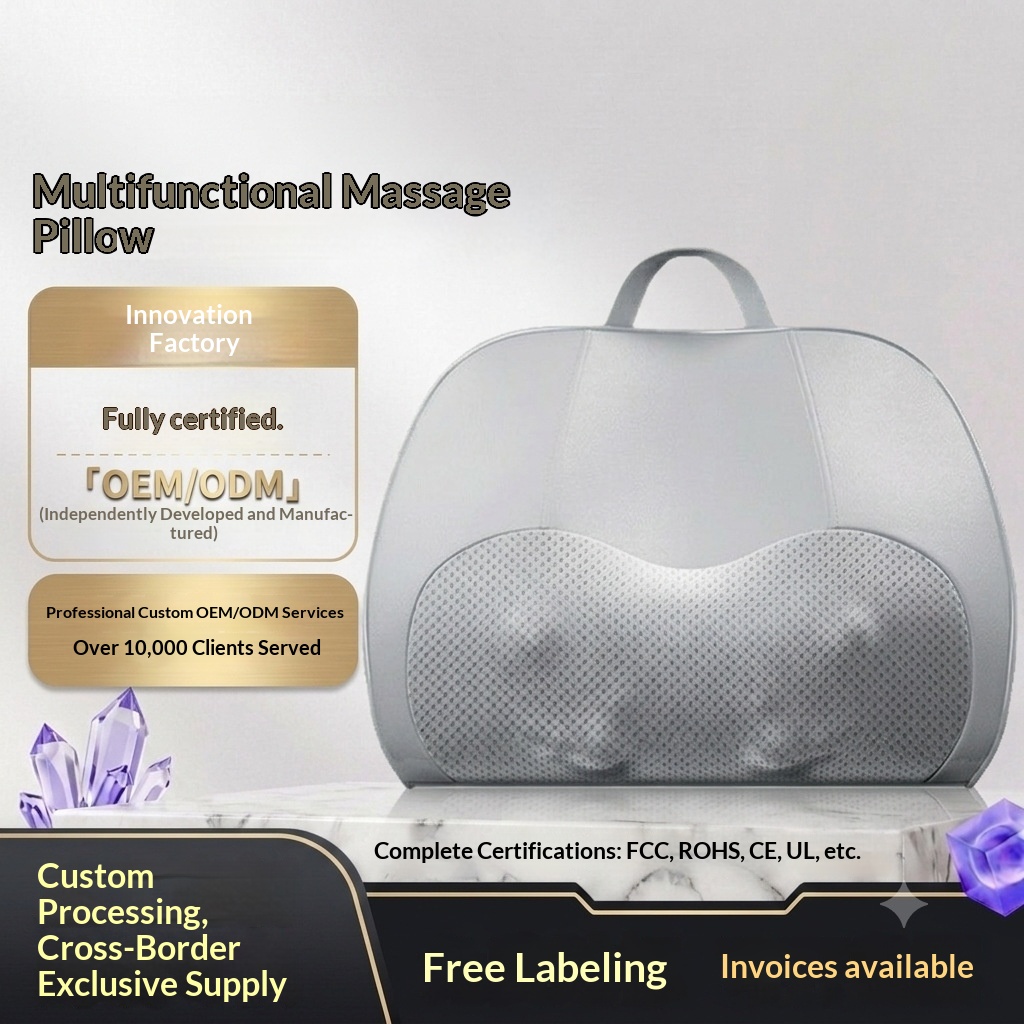 Massage Pillow For Waist, Neck, And Shoulder, Three-in-one Kneading And Heating Massage Lumbar Pillow, Multifunctional Electric Home Massager Massage Pillow