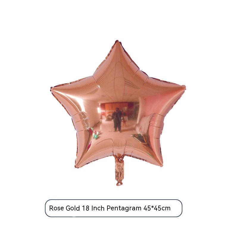 Title 14, 18-inch Five-pointed Star Aluminum Foil Balloon