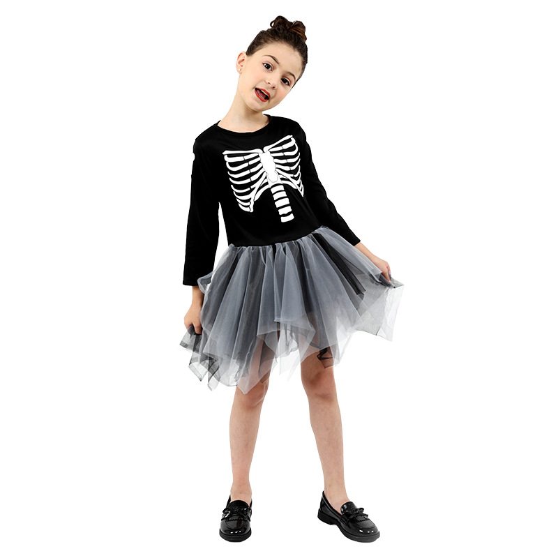 Halloween black and white dres