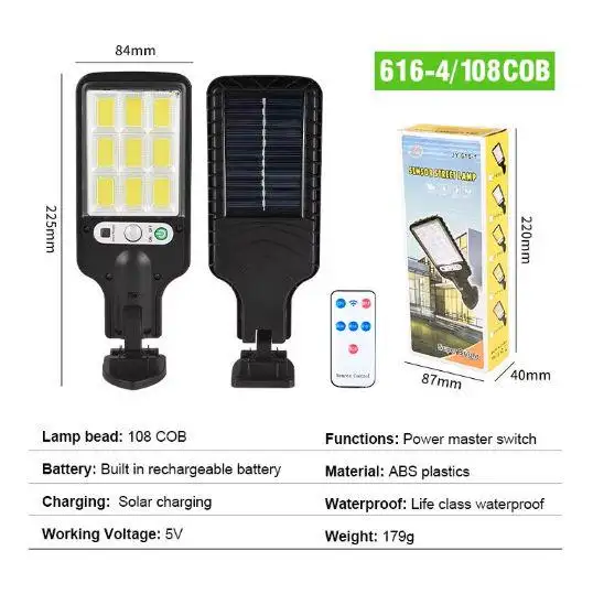 Outdoor LED Solar-Powered Motion Sensor Courtyard Wall