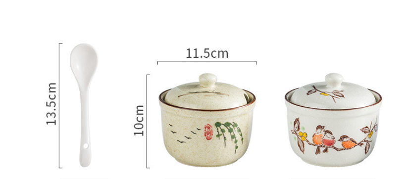 Title 1, Kitchen Retro Porcelain Hand Painted Seasoning Jar