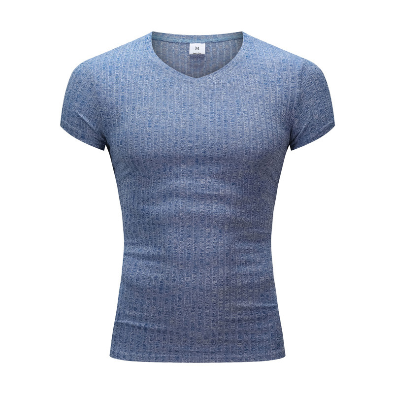 Title 8, Heren casual sport T-shirt met V-hals en korte ...