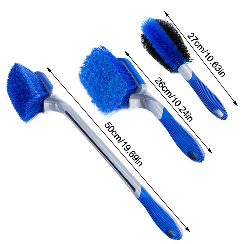 3X Bristle Cleaner Car Alloy Wheel Cleaning Brushes Tool Tire Washing Clean Soft — image 2