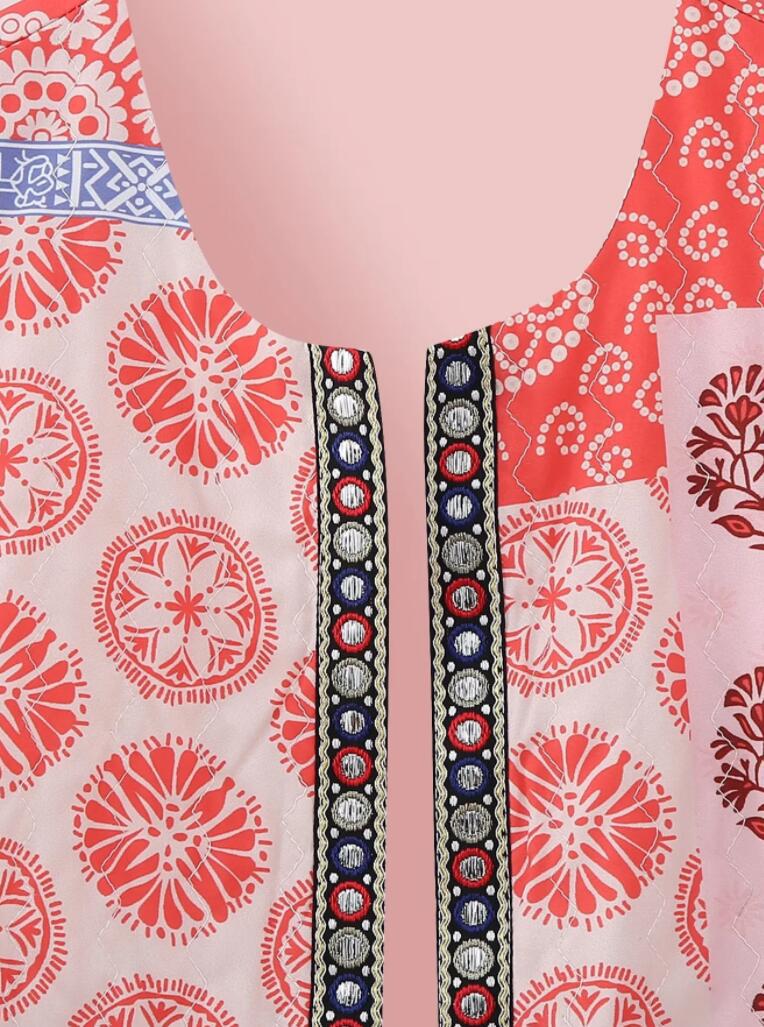 Round Neck Sleeveless Quilted Vest - Image 4