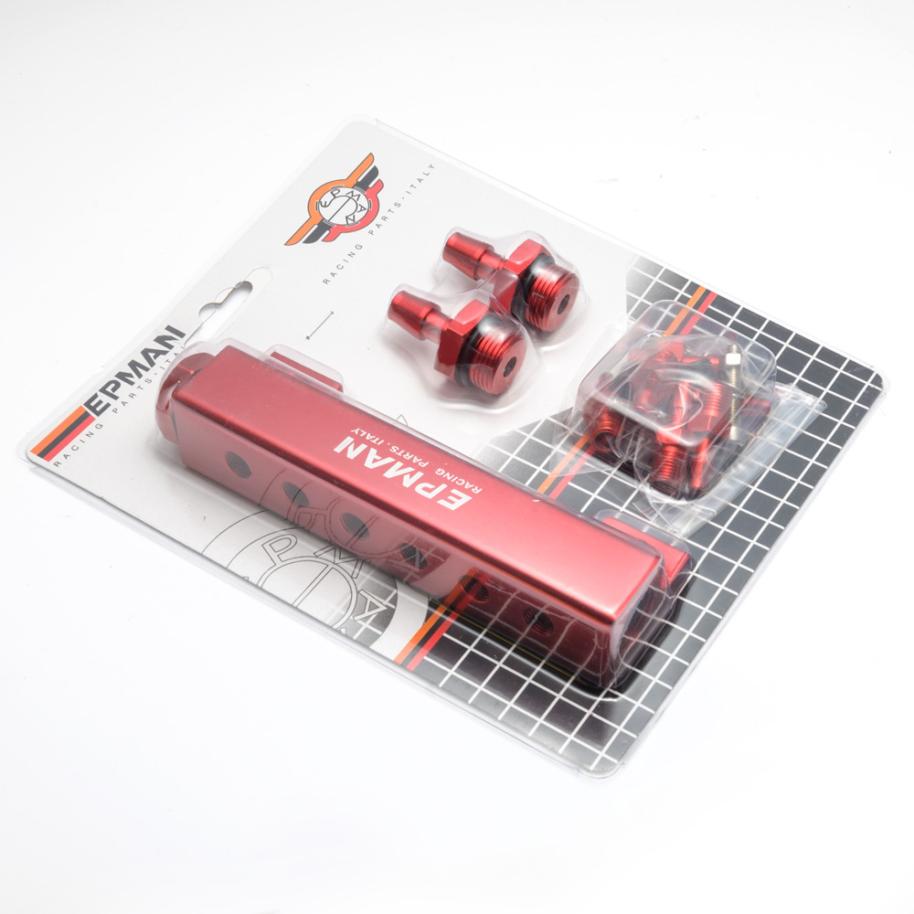 Car Modification Fuel Rail Aluminum Alloy Fuel Rail Kit Fuel Pump Outlet Manifold Six-hole Small Fuel Rail — foto 4