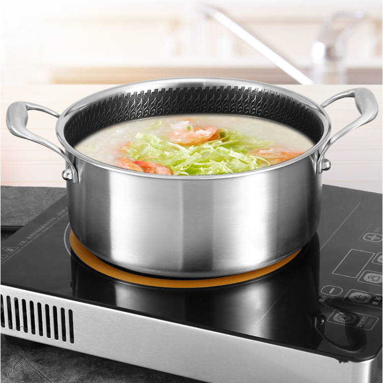 Title 6, Binaural 304 Stainless Steel Soup Pot Non-coate...