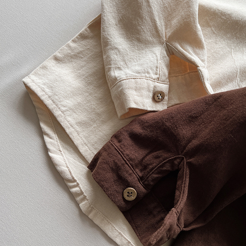 قميص قطني بأكمام طويلة للأطفال الصغار