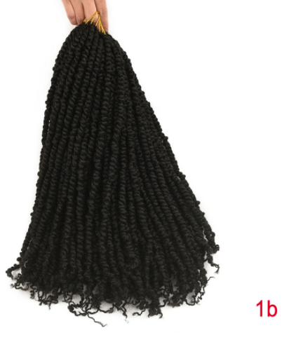 TOMO Pre twisted Passion Twist Crochet African Dirty Braids Crochet Hair 18Inch 1B - Shop at LoveMi