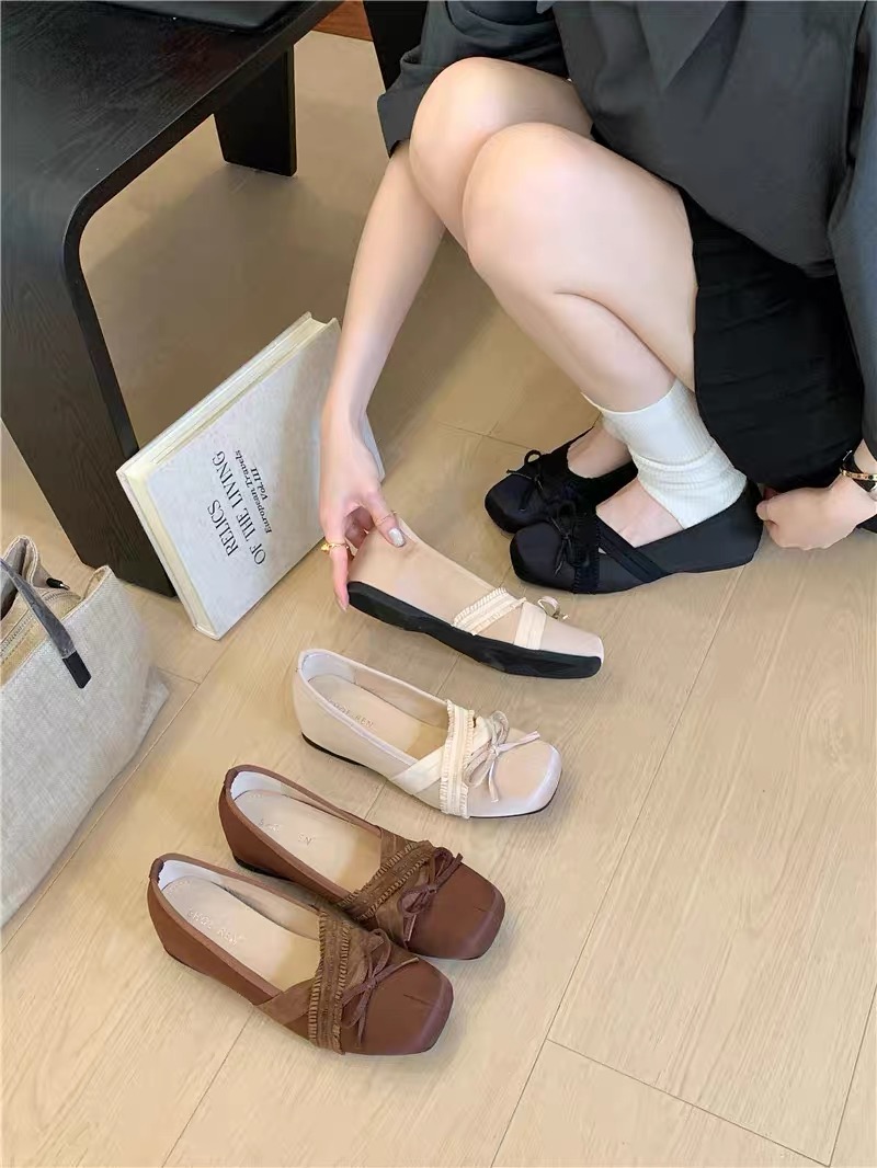 Korean Style Square Toe Platform Mary Janes, Women Elegant Slip On Pumps, 2026 Summer New Arrival