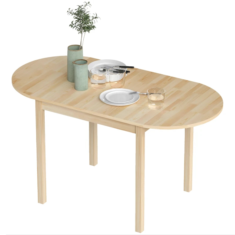 Wood Kitchen Table, Drop Leaf Tables For Small Spaces, Natural