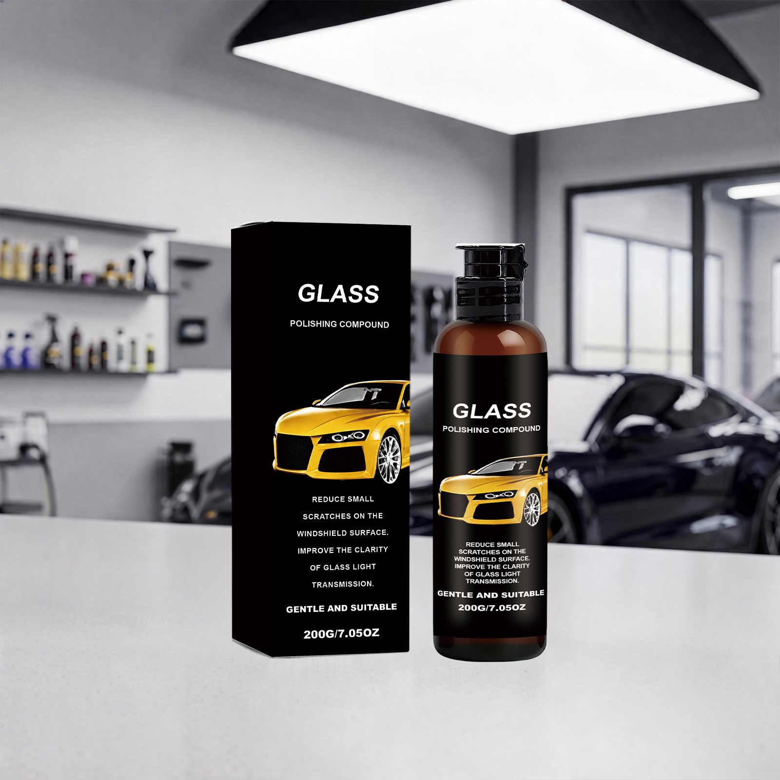 Automotive Glass Polish, Daily Car Window Maintenance, Renovation, Descaling, Stain Removal, Clear Vision Protection Agent. 4
