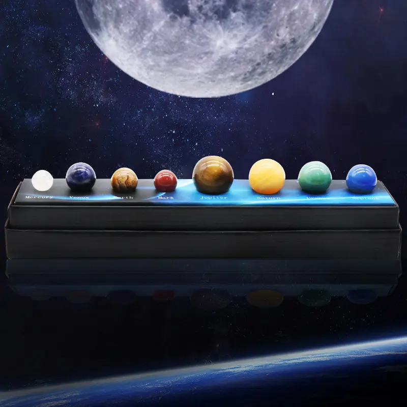 Natural Stone Eight Planets Set