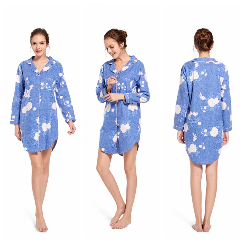 Title 4, New Style Cotton Flannel Nightdress For Autumn ...