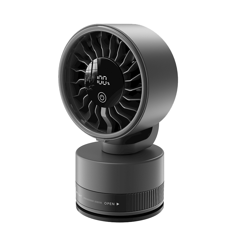 4000 MAh High Capacity Suction Cup Fan With Ultra Strong Suction, Can Be Used As A Bathroom Fan Or Car Fan,Features Five Adjustable Speed Settings And An LED Digital Display thumbnail 5