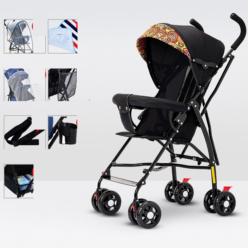 Sit And Lie Down Baby Portable Folding Simple Trolley — foto 14