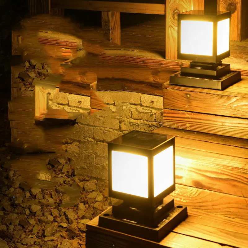 European Style Column Head Lamp Outdoor Villa Courtyard Wall