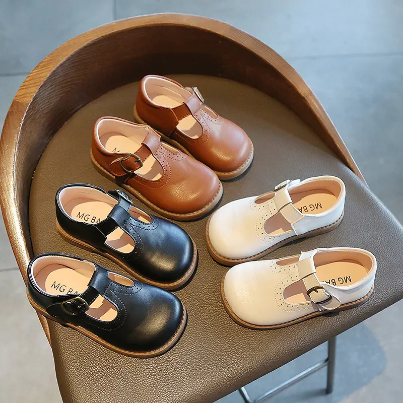 British Style Children's Retro Leather Shoes