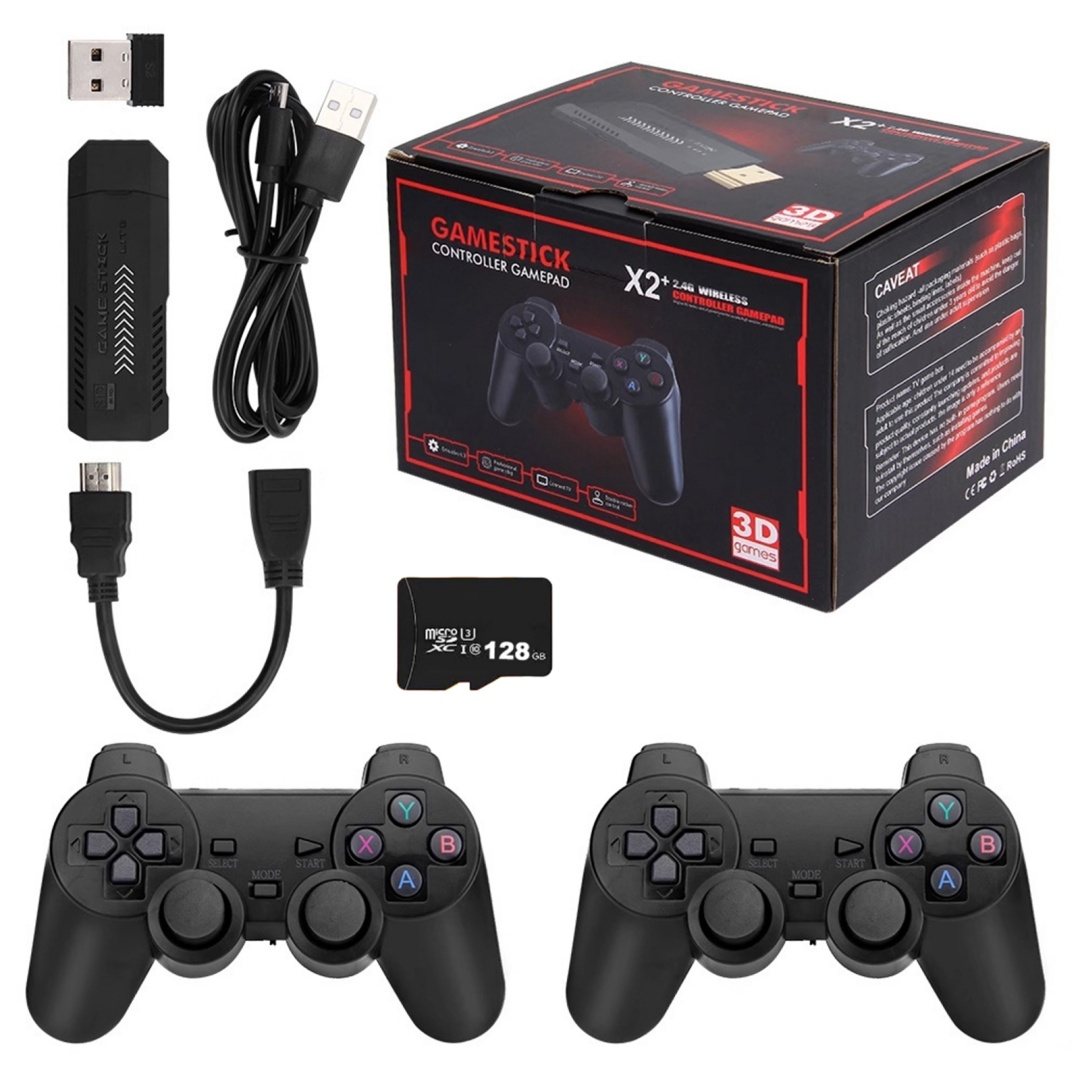 45000- 4K Pre-Loaded Retro Game Stick Console 2X Wireless Controller Video
