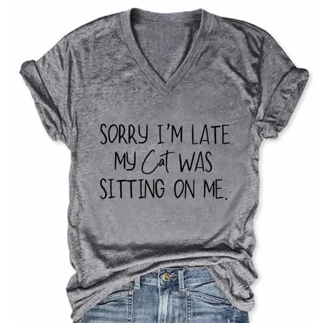 European And American Spring And Summer New Printed T shirt Women's Top Grey - Shop at LoveMi