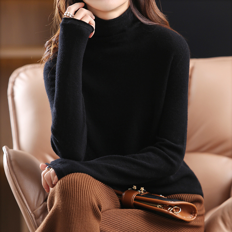 Knitted Bottoming Shirt Loose Turtleneck Cashmere