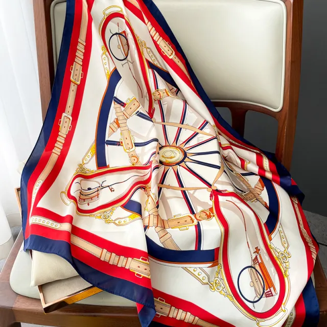 Fashion Pattern Silk Scarf Spring And Autum Red - Shop at LoveMi