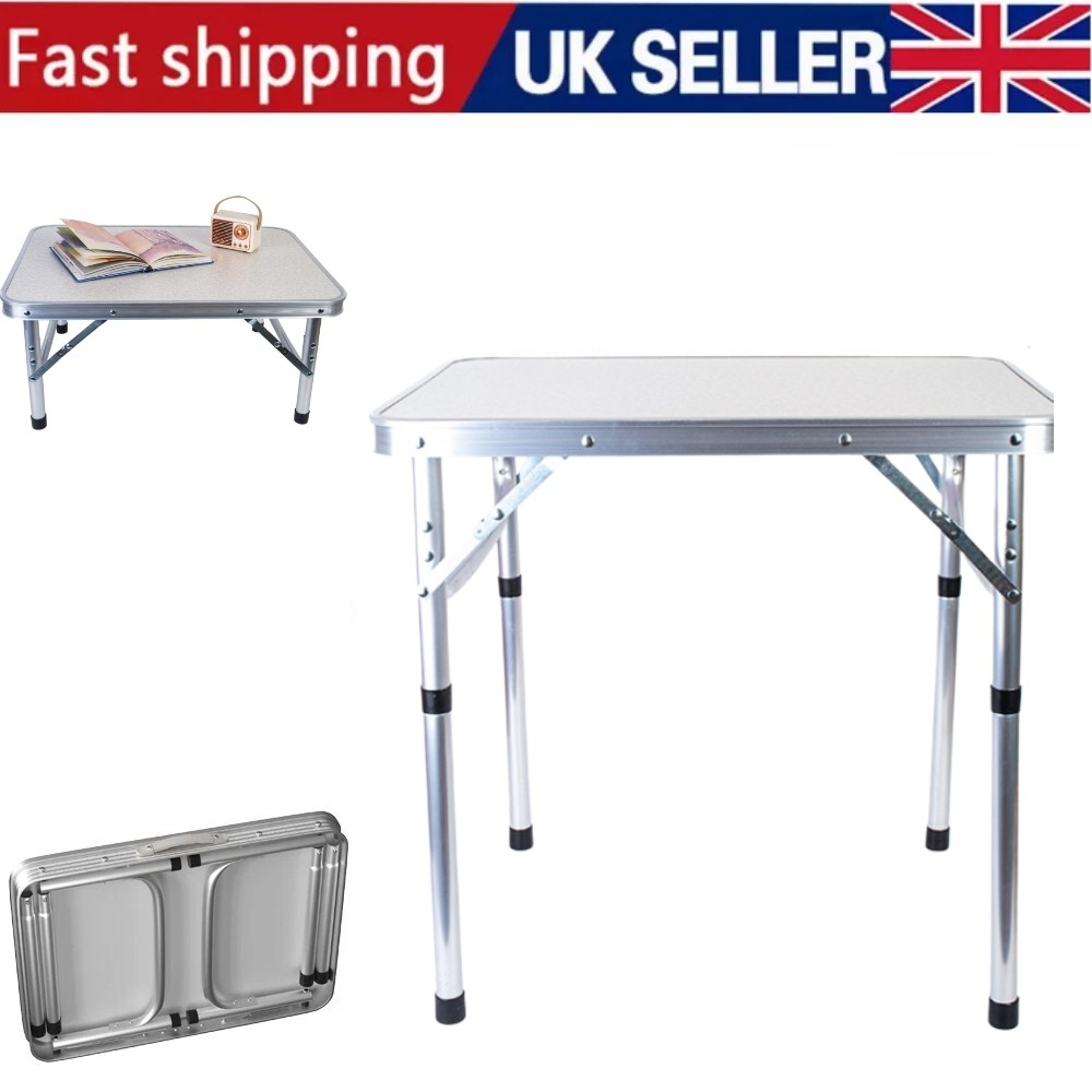 NEW FOLDING CAMPING TABLE ALUMINIUM PICNIC PORTABLE ADJUSTABLE PARTY BBQ OUTDOOR — image 3