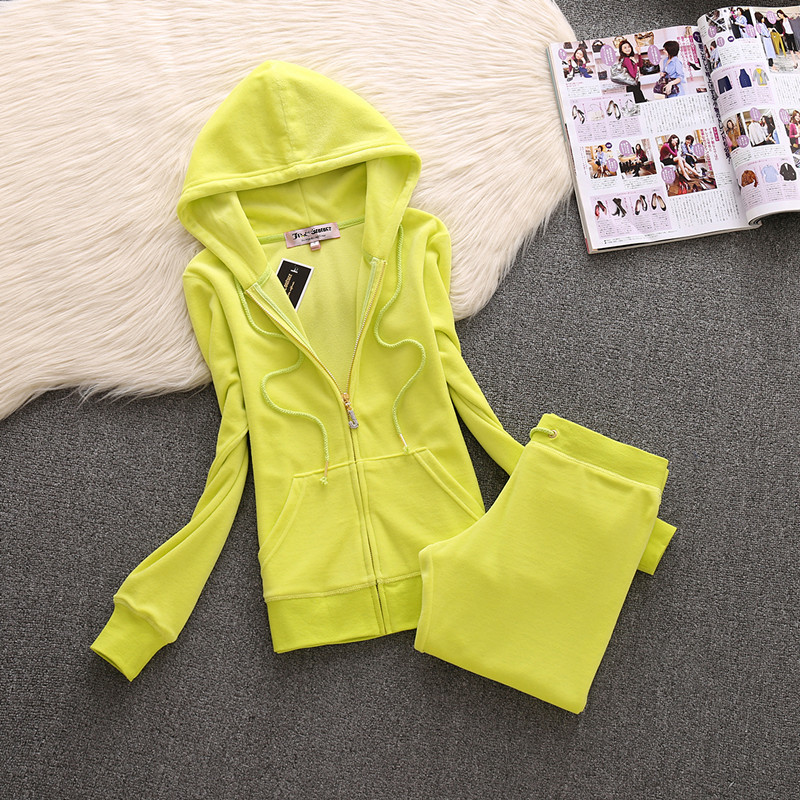 Pure Color Small Feet Plus Size Velvet Women's Casual Suit