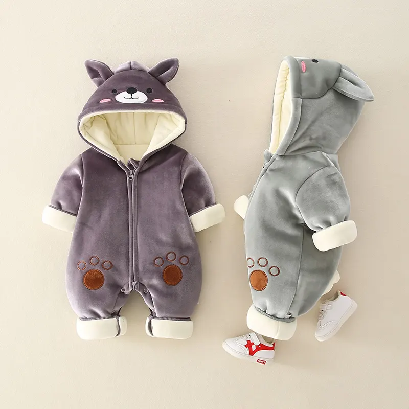 Newborn Baby Cartoon Clothes Autumn and Winter Plus Cotton