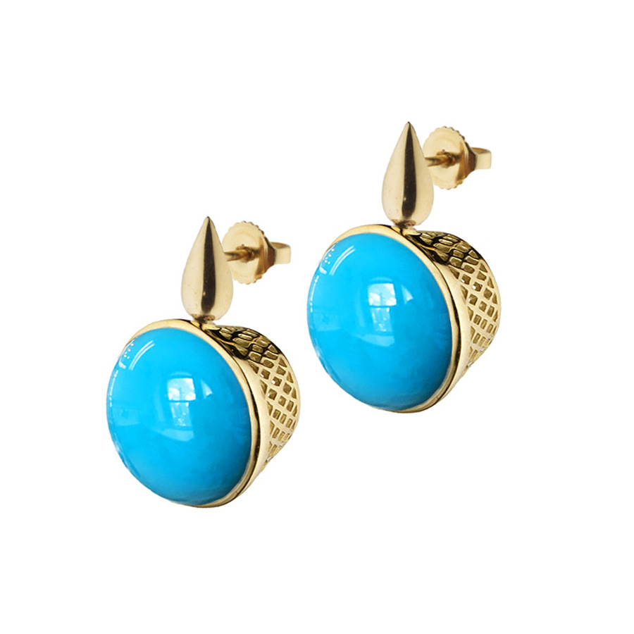 Moonstone Earrings Temperament Retro Fashion