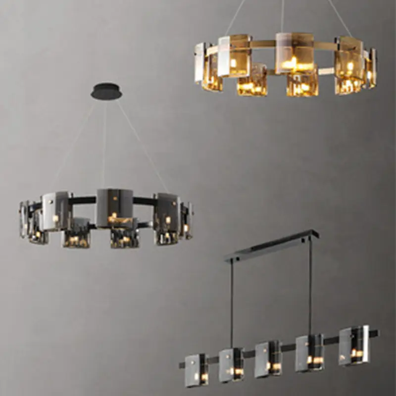 Modern Simple Glass Living Room Chandelier Bedroom
