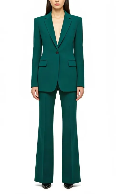 Power Of Earth Relaxed Twill Knit 2 Piece Suit Jacket - Shop at LoveMi