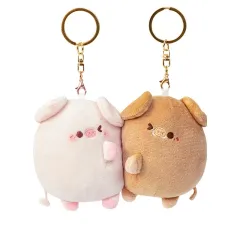 Cute Pig Key Chain Pendant - Pink Brown - View 1