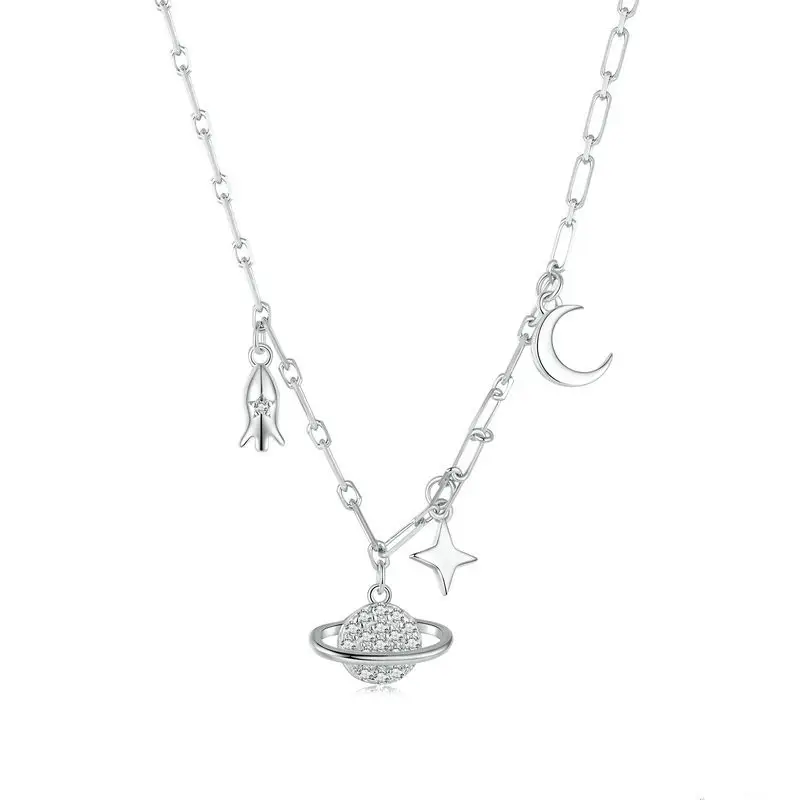 Star-plated Moon Collarbone Chain