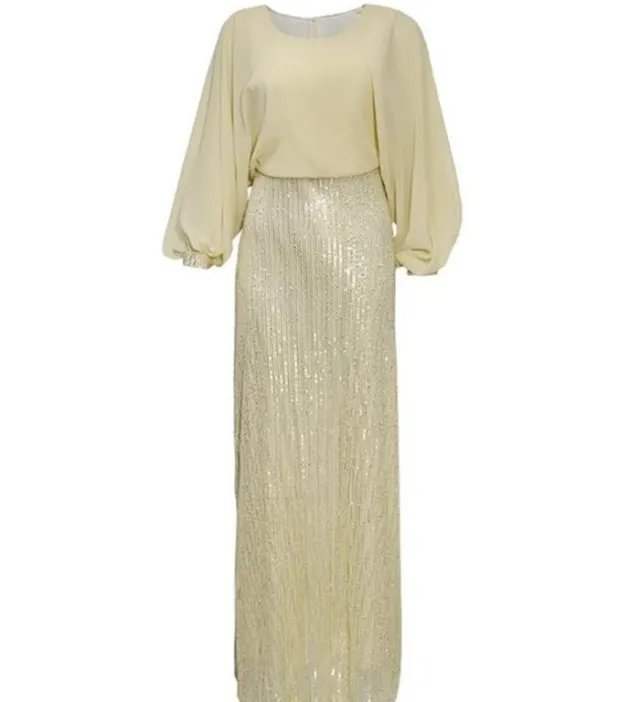 African Women's Beads Chiffon Party Evening Dress Big Size Khaki - Shop at LoveMi