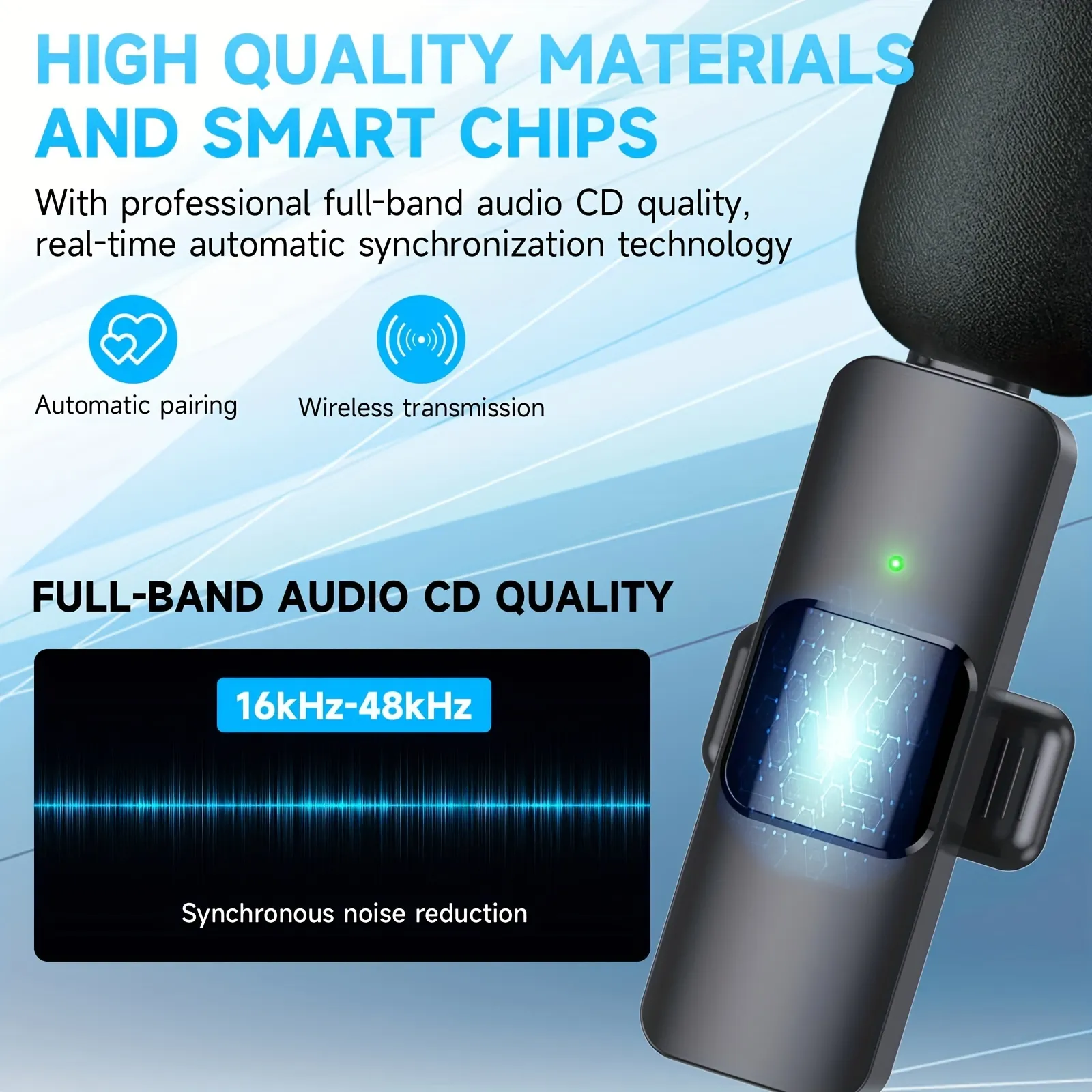 Wireless Lavalier Lapel Microphone For IPhone IPad Professional Wireless Clip Mic - Cordless Omnidirectional Condenser Recording Mic For Interview Video Podcast Vlog YouTube – image 10