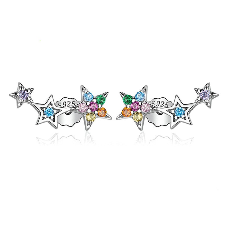 Personalized Fashion Zircon Star Language Wish Earrings