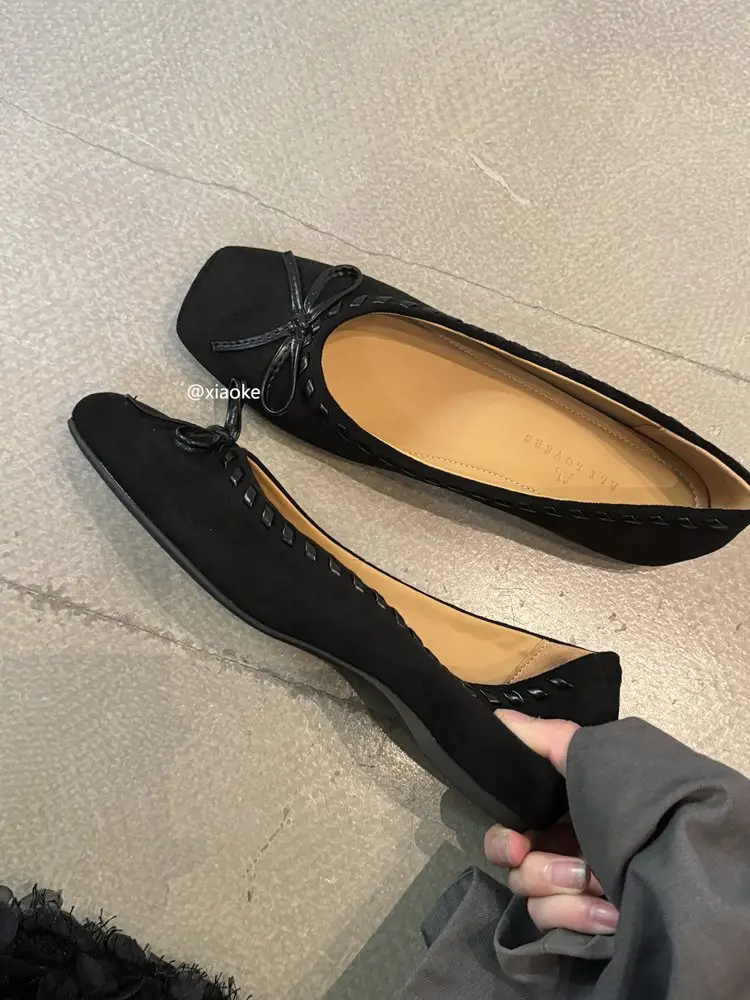 2026 New Spring & Autumn Women's Mary Jane Shoes, Retro Hidden Heel Flats, Niche Shallow Mouth Slip-on Granny Shoes