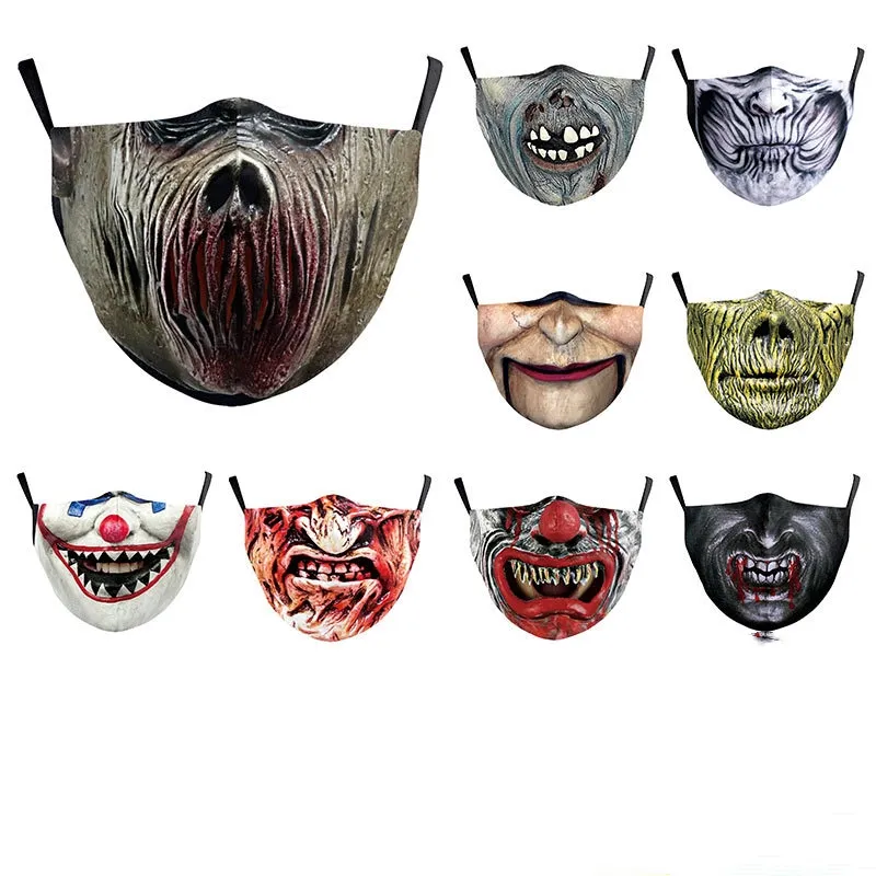 Digital Printing Halloween Clown Funny Horror Double-layer