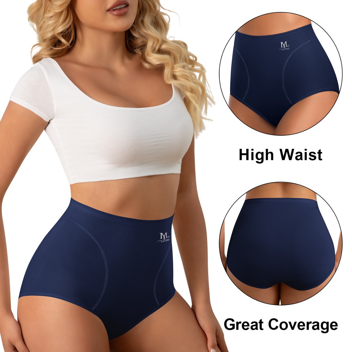 Milk Silk High Waisted Triangles Breathable Panties