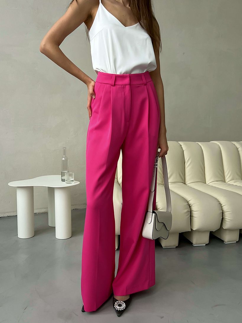 Title 9, Damesmode casual effen kleur broek met draperin...