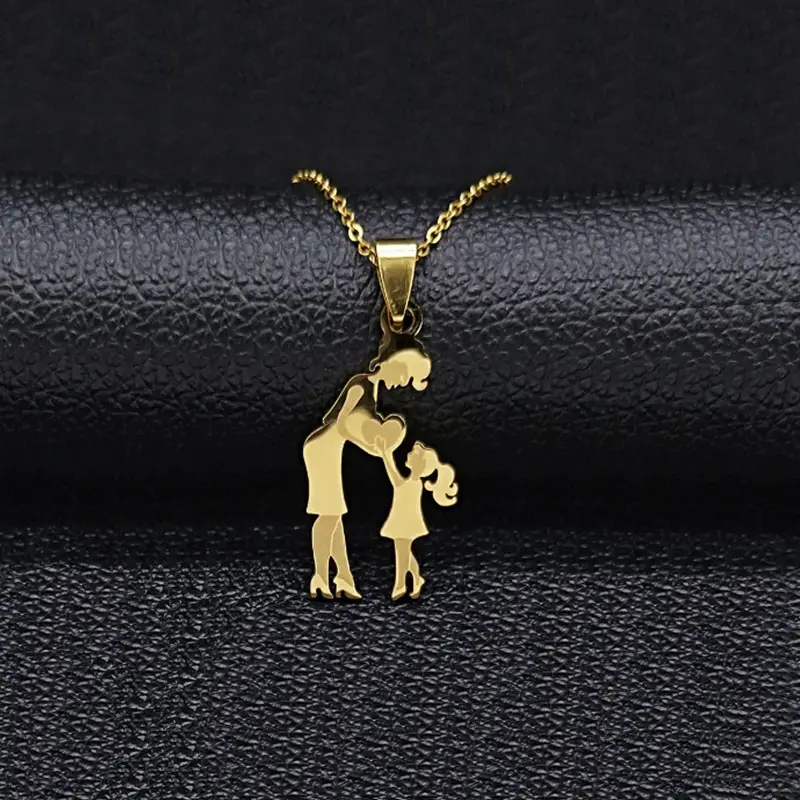 Stainless Steel Titanium Steel Necklace Silver Gold Pendant