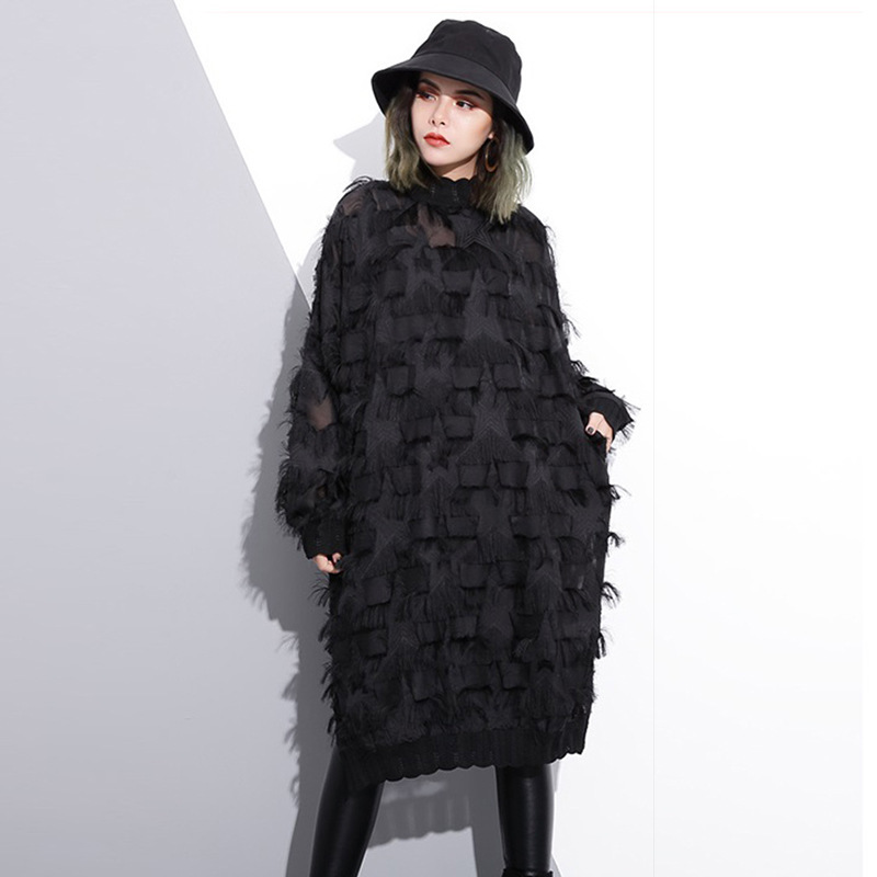 Women's Spring And Autumn Thin Loose Slimming And Fashionable Trendy Mesh Dress