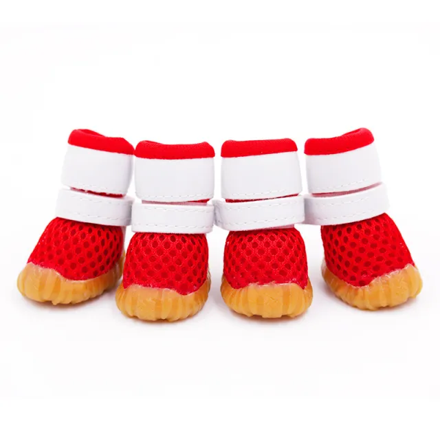 Pet Dog Breathable Sports Mesh Shoes Red - Shop at LoveMi
