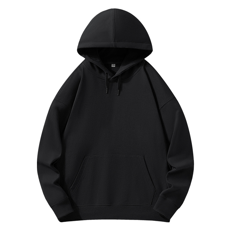 Men's Solid Hoodie Loose Sweater With Dropped Shoulders