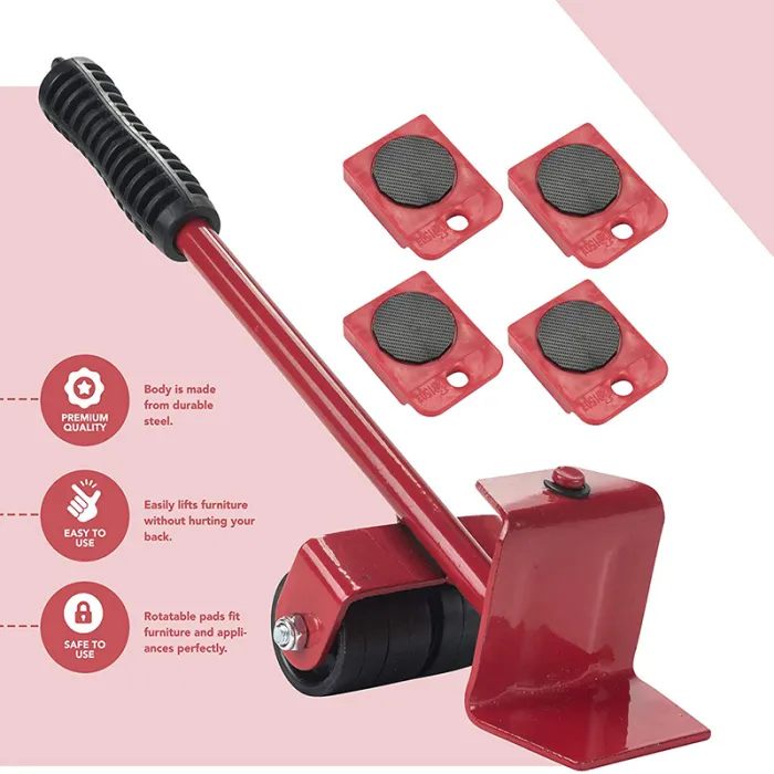 Furniture Lifter and Mover Set, Pry Bar with 4 Sliders for Heavy Furniture and Appliances - detail photo 6